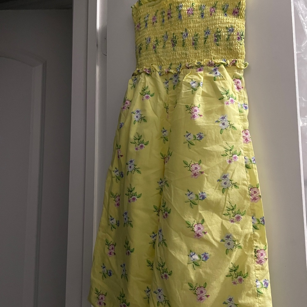 Janie and Jack Yellow Floral Smocked Dress